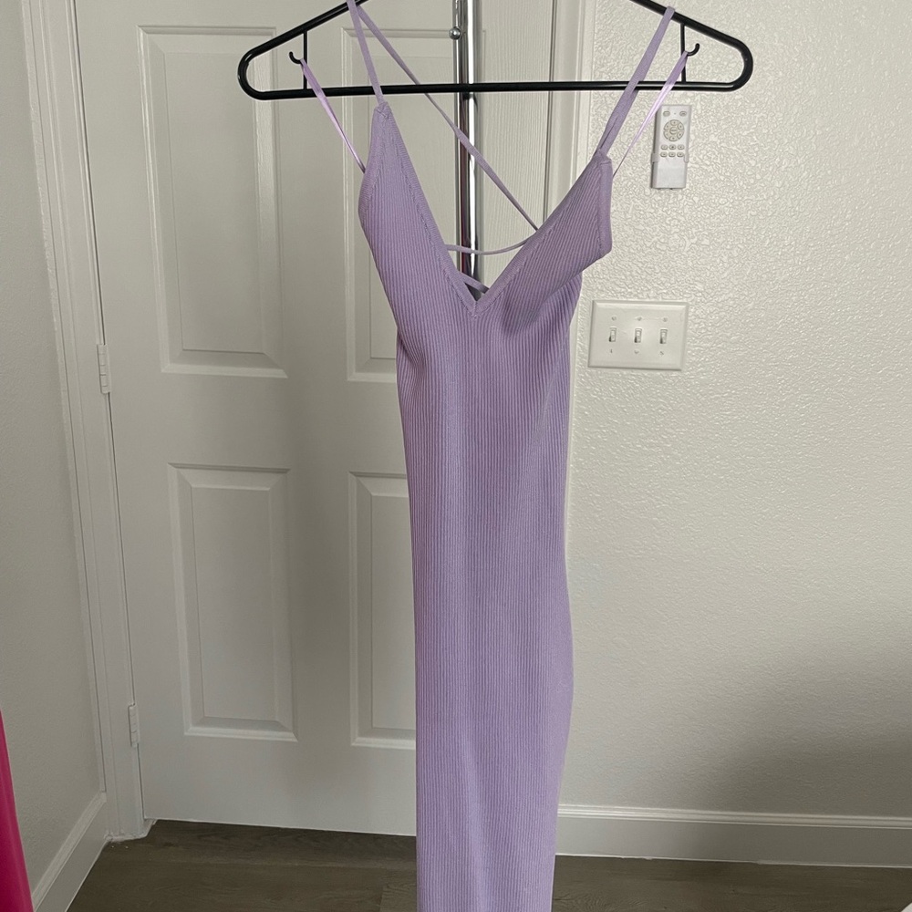 Love Tree Strapless Lavender Dress